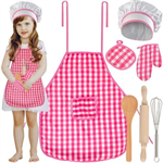 Dětská sada Malá kuchařka Kruzzel 6083, kuchyňská zástěra, čepice a rukavice