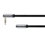 Kabel Audio Kruger&Matz KM0315K úhlový Jack 3.5 stereo prodlužovací 1m