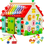 Montessori multifunkční dřevěný domeček Kruzzel 22564