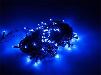 Vánoční osvětlení modrá 100x LED 9,4 m