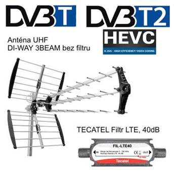 Zvýhodněná sada: DVB-T UHF anténa 3BEAM bez LTE +