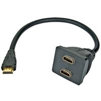 Adapter HDMI rozdvojka M-2x F konektory pasívne