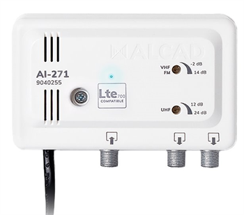 ALCAD AI-271 zesilovač, VHF/UHF, 2 výstupy, 102 dBµV