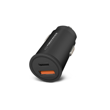 Autoadaptér nabíjecí Esperanza EZC111K 20W USB-C PD 20W / USB-A QC 3.0 18W