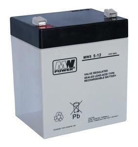Baterie olověná 12V / 5Ah MWS Power AGM gelový akumulátor