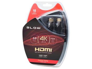 BLOW Kabel HDMI-HDMI 3,0m PREMIUM, black, gold, 4