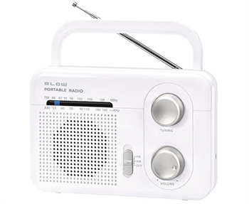 BLOW RA1 - Přenosné analogové rádio AM/FM, bílá
