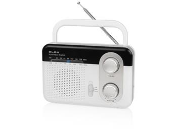 BLOW RA1 - Přenosné analogové rádio AM/FM, černá - stříbrná