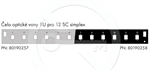 Čelo optickej vane Solarix 1U pre 12 SC simplex/LC duplex/E2000 BK