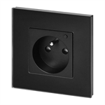 Chytrá zásuvka s TUYA ORNO OR-SH-17205/B Smart Home, čierna pod omietku
