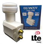 DI-WAY LNB TWIN 0,1 dB, WHITE LEOPARD LINE