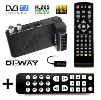 DI-WAY SENIOR 2020 Mini DVB-T2 H.265 + Ovladač SENIOR