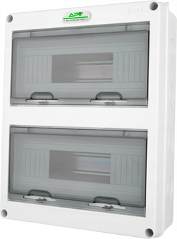 Elektroinstalační rozvaděč Adelid APV-RH-24, 2x12M IP65, IK08