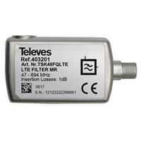 Filter LTE TELEVES 47-694 MHz, 5G, F-konektor
