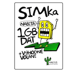 GSM Karta SIM Kaktus 100, vhodná pre GSM brány
