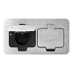 Hermetická zásuvka ORNO OR-GM-9046/G, Dvojitá, Oválná, 2x230V, IP55