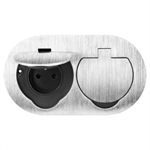 Hermetická zásuvka ORNO OR-GM-9046/G, dvojitá, ovláda, 2x230V, IP55
