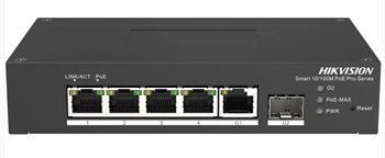 HIKVISION Switch Průmyslový DS-3T1306P-SI/HS 110W, PoE 4+1, SFP