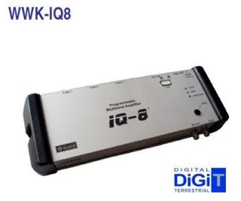 Inteligentní multi-pásmový DVB-T/T2 zesilovač Telmor WWK-IQ8 115dBµV