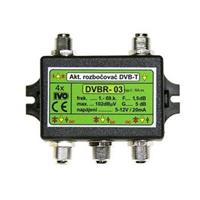 IVO DVBR-03 Aktivní rozbočovač DVB-T/T2 4x výstup "F" 5dB zisk