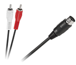 Kábel DIN-2 x RCA 1,2 m, čierny