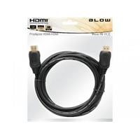 Kabel HDMI - HDMI 3m 1.4 ethernet AL/Mg , GOLD, závěska