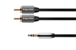 Kabel Kruger&Matz Jack 3.5 - 2RCA stereo 1.0m
