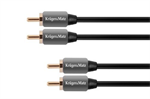 Kabel Kruger&Matz KM0304 2RCA-2RCA 1.0m Cinch
