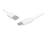 Kábel USB 2.0 A/B micro 2,0 LTC Quick charge, biela