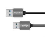Kábel USB Kruger&Matz KM0337 USB/USB 3.0 1m čierny