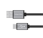 Kabel USB Kruger&Matz KM1240 USB-A / USB-C 1,8m černý