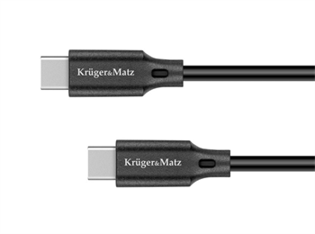Kabel USB Kruger&Matz KM1260 USB-C / USB-C 100W 1m černý