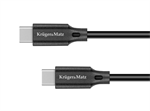 Kábel USB Kruger&Matz KM1260 USB-C/USB-C 100W 1m čierny