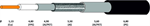 Koaxiálny kábel CONO-TECH RG6 NS CB113 1,13mm CU, Trishield, PE, 6,8mm, 100m čierny
