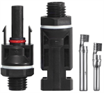 Konektor MC4 zostava samica a samec panelový pre 4/6mm FVE, blister
