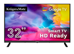 Kruger&Matz KM0232-SA LED TV 32" HD DVB-T2 H.265 HEVC GoogleTV