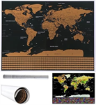 Malatec Veľká Stieracia mapa sveta s vlajkami Deluxe 82 x 59 cm čierna