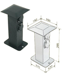 MCJ CONSOLE garden ALUMINIUM BLACK 2 Drawer