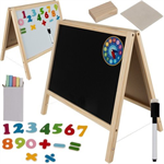 Multifunkčná obojstranná tabuľa pre deti 40x40cm ISO 25571

