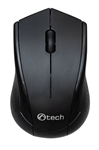 Myš C-TECH WLM-07, čierna, bezdrôtová, 1200DPI, 3 tlačidlá, USB nano receiver