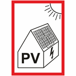 Nálepka &quot;PV symbol na fotovoltaiku&quot; A7
