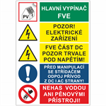 Nálepka &quot;Združená tabuľka na FVE&quot;, A6
