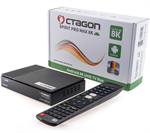 OCTAGON SPIRIT PRE MAX 8K HDR10+ Android, TV IP OTT, BT

