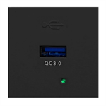 ORNO Modulárny nabíjací USB port OR-GM-9010/B/USBQ, Quick charge, farba čierna
