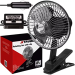 Otočný ventilátor s klipom Xtrobb 23194 do auta, 12V, 1,2m
