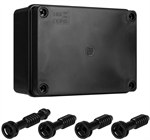 Plastová inštalačná krabica hermetická S-BOX 316C, 150x110x70mm IP65, čierny, UV
