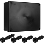 Plastová inštalačná krabica hermetická S-BOX 516C, 240x190x90mm IP65, čierna, UV
