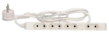 Prodlužovací kabel mini ORNO OR-AE-13131/W, 4x zásuvka plochá, bílá, 1,4m
