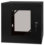 RACK skriňa závesná NEKU TS 10&quot; 6U 300mm, samozostaviteľná, čierna 9005
