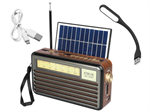 Rádio LTC MK-193BT RETRO, solarní panel, USB, SD, BT, LED lampa, Aku